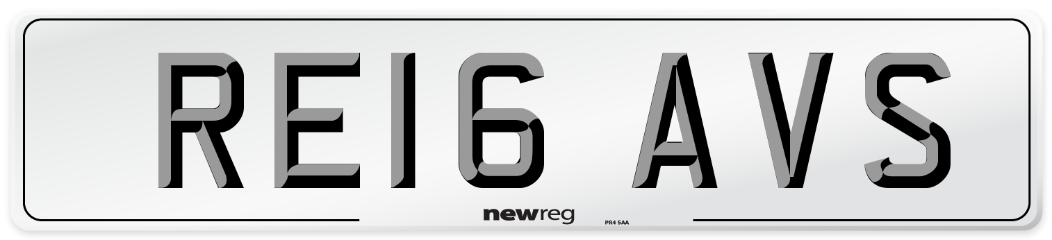 RE16 AVS Number Plate from New Reg